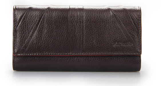 Ladies RFID-Blocking Genuine Leather Long Wallet for Travel