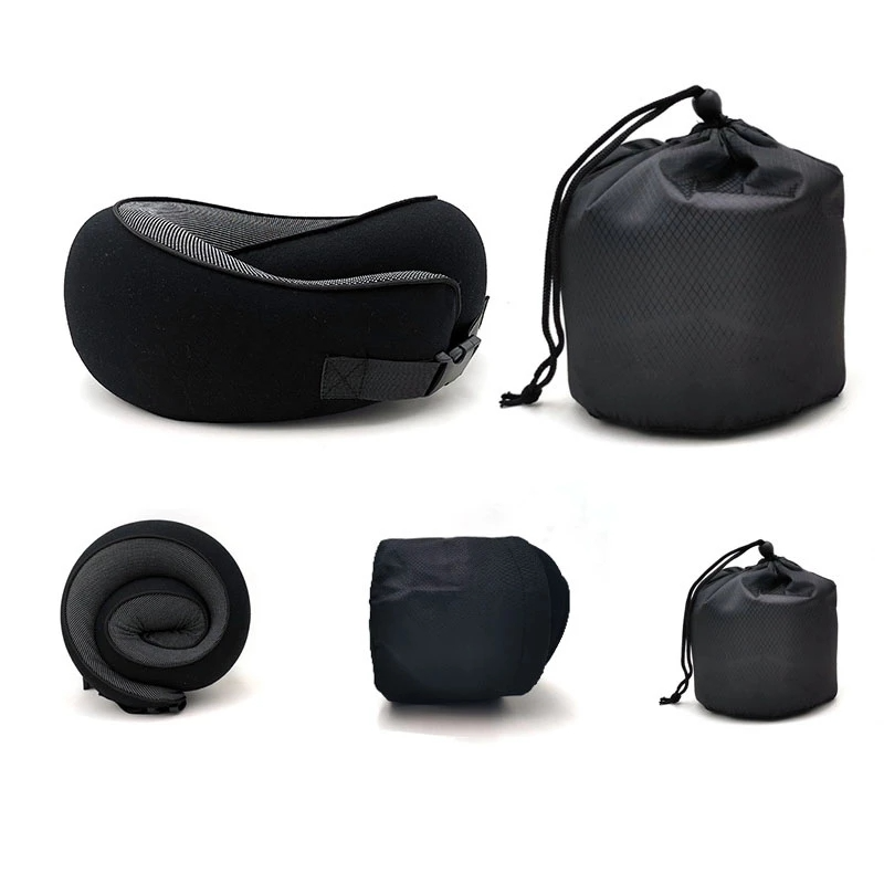 Memory Foam U-Shape Travel Neck Pillow – Compact & Adjustable