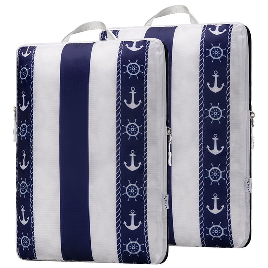 Extra Large Compression Packing Cubes – 2-Piece Set (Navy Anchor)