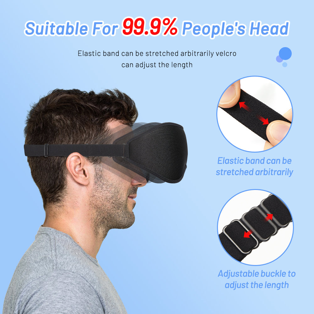 3D Memory Foam Travel Sleep Mask – Pressure-Free Blackout Comfort