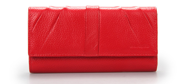 Ladies RFID-Blocking Genuine Leather Long Wallet for Travel