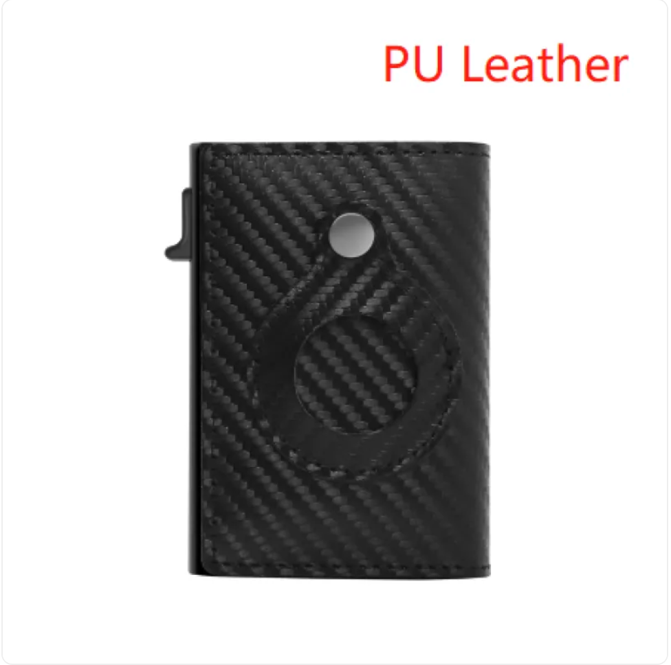 RFID-Blocking Leather Travel Wallet with AirTag Holder