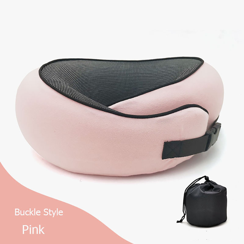 Memory Foam U-Shape Travel Neck Pillow – Compact & Adjustable