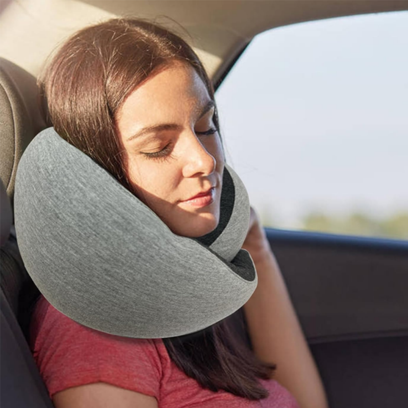 Memory Foam U-Shape Travel Neck Pillow – Compact & Adjustable