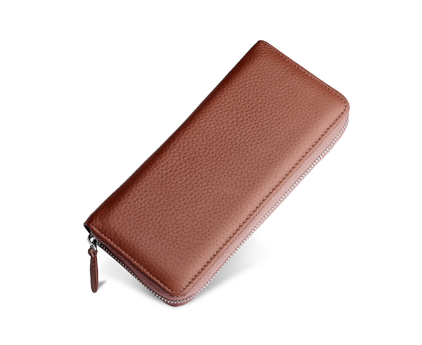 Genuine Leather RFID-Blocking Travel Wallet – Large Capacity