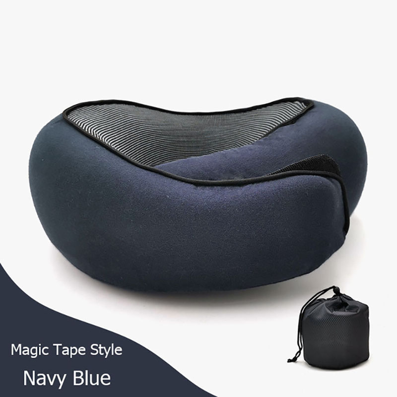 Memory Foam U-Shape Travel Neck Pillow – Compact & Adjustable