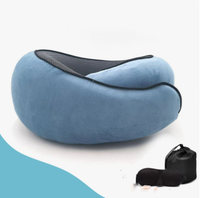Memory Foam U-Shape Travel Neck Pillow – Compact & Adjustable
