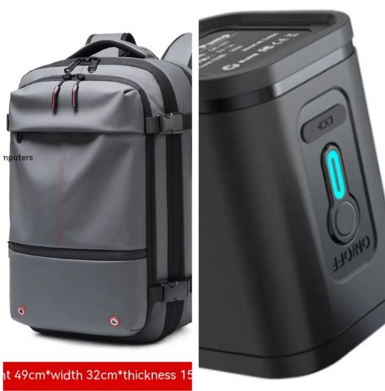 Vacuum Compression Travel Backpack with USB Charging Port
