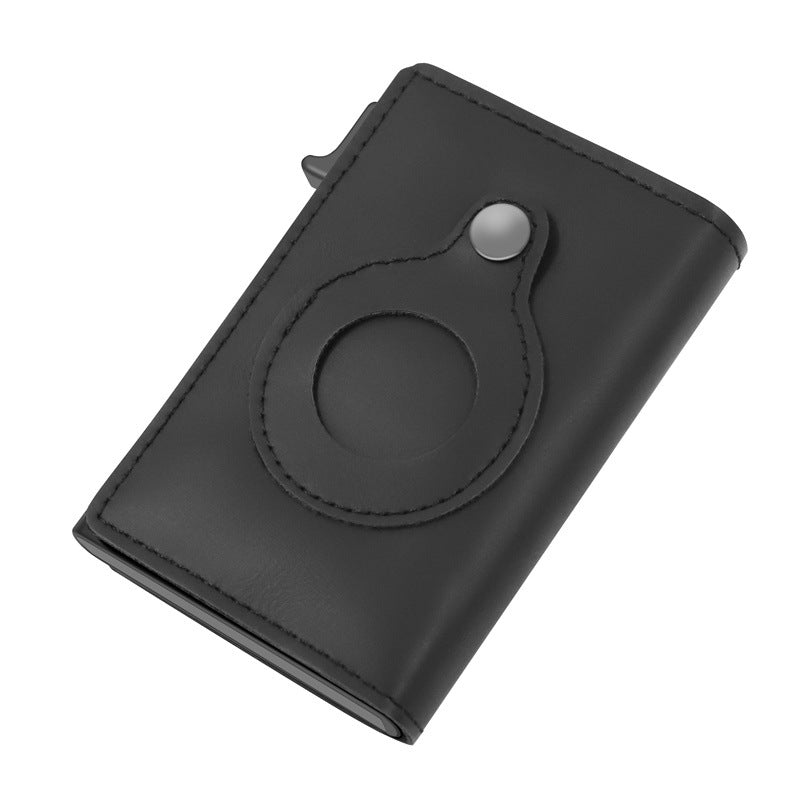 RFID-Blocking Leather Travel Wallet with AirTag Holder