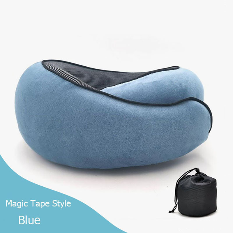 Memory Foam U-Shape Travel Neck Pillow – Compact & Adjustable