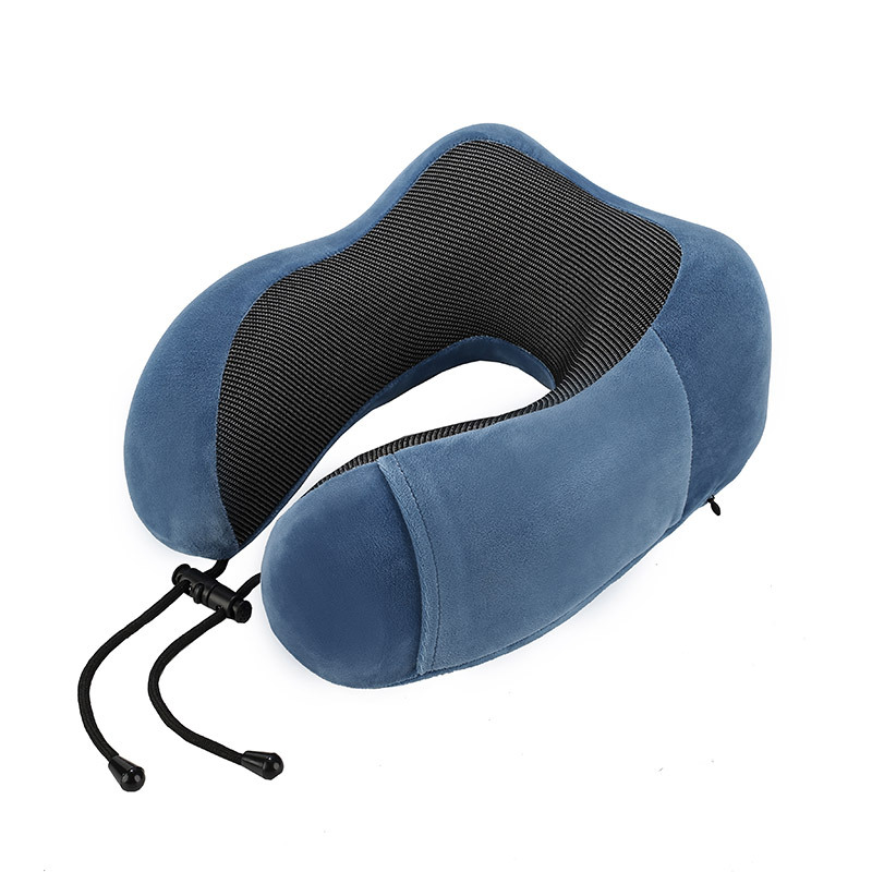 U-Shape Travel Neck Pillow with Side Pockets & Magnetic Clasp
