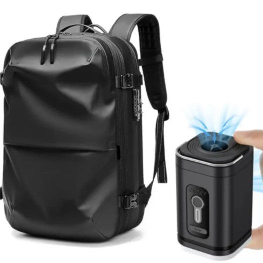 Vacuum Compression Travel Backpack with USB Charging Port