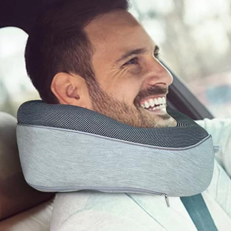 Memory Foam U-Shape Travel Neck Pillow – Compact & Adjustable