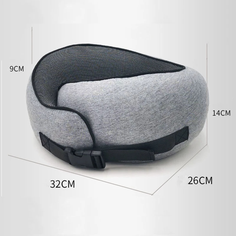 Memory Foam U-Shape Travel Neck Pillow – Compact & Adjustable