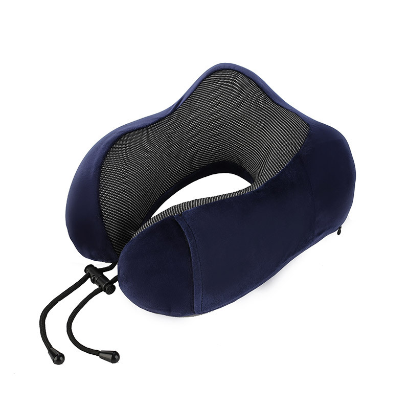 U-Shape Travel Neck Pillow with Side Pockets & Magnetic Clasp