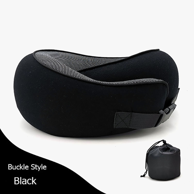 Memory Foam U-Shape Travel Neck Pillow – Compact & Adjustable