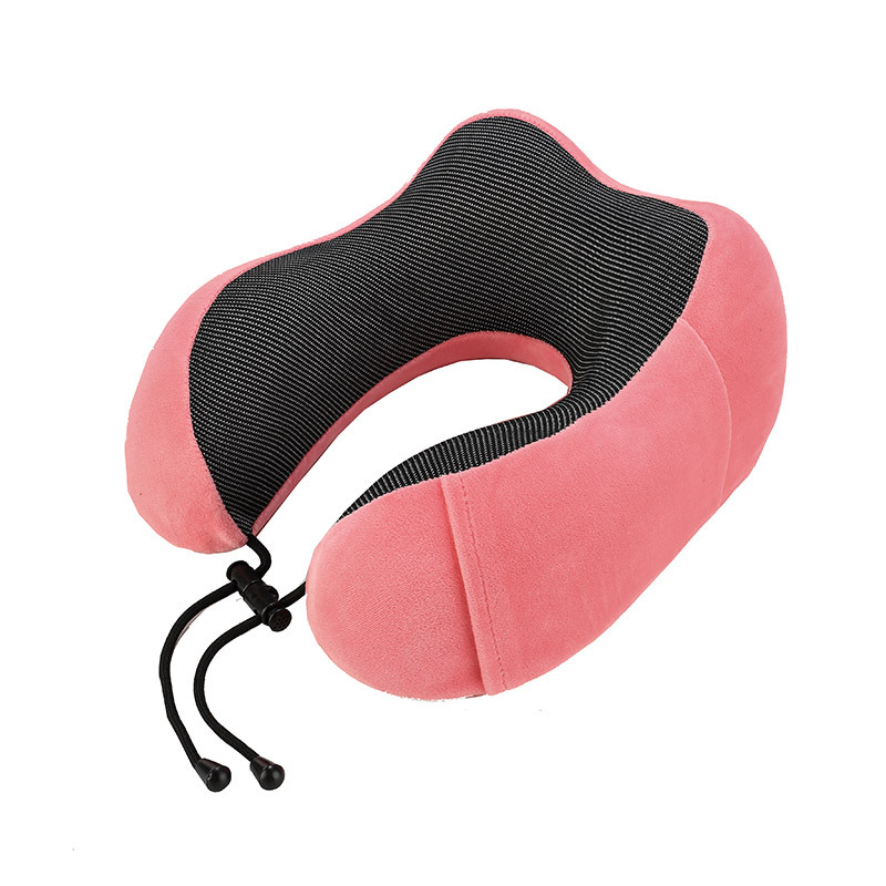 U-Shape Travel Neck Pillow with Side Pockets & Magnetic Clasp