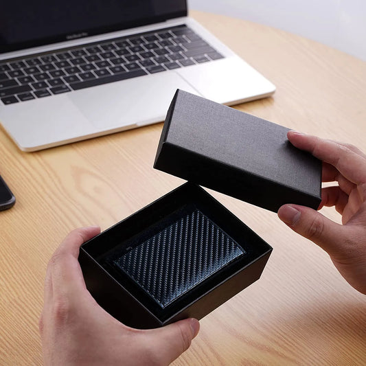 RFID-Blocking Leather Travel Wallet with AirTag Holder