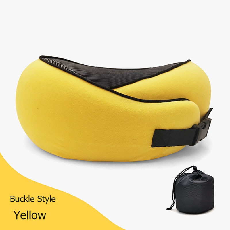 Memory Foam U-Shape Travel Neck Pillow – Compact & Adjustable