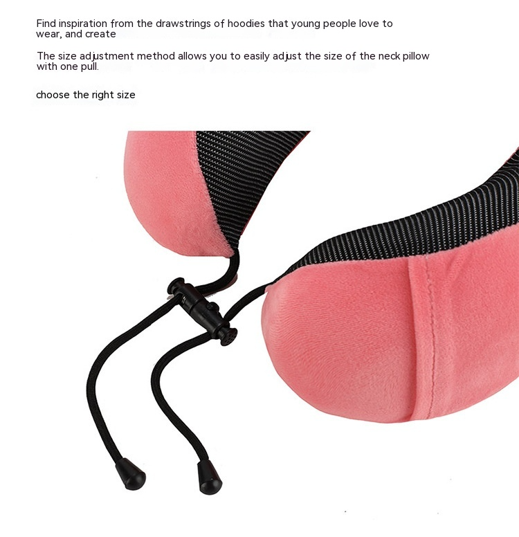 U-Shape Travel Neck Pillow with Side Pockets & Magnetic Clasp