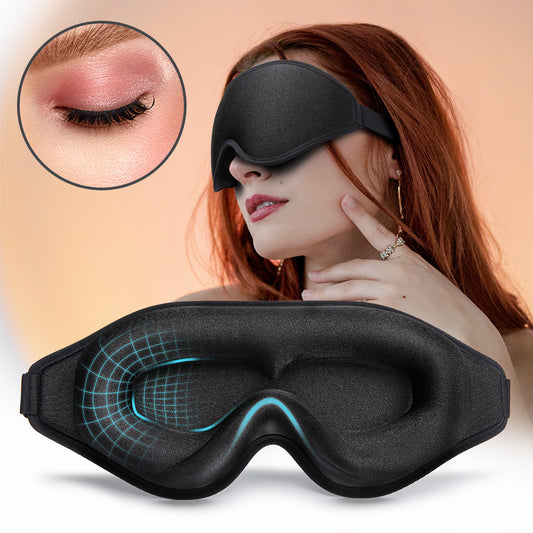 3D Memory Foam Travel Sleep Mask – Pressure-Free Blackout Comfort