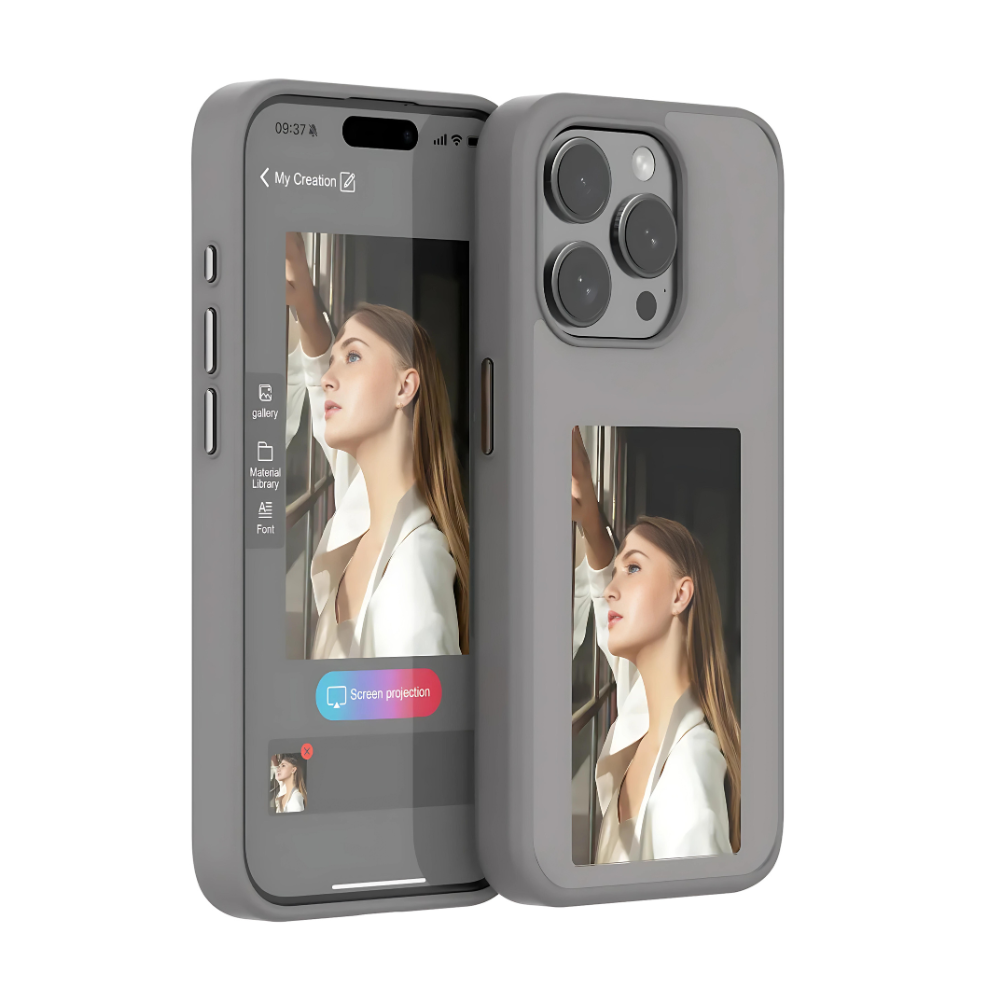 E-Ink Customizable Phone Case for Travelers